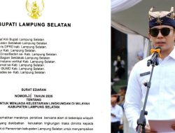Bupati Lampung Selatan Terbitkan Surat Edaran Lingkungan