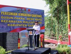 Bupati Barru Hadiri Peresmian Jembatan Gantung di Nepo