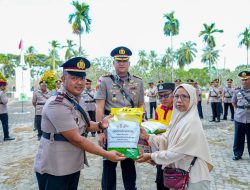 Sambut Hari Bhayangkara ke-80 Kapolres Pinrang Pimpin Ziarah Khidmat dan Bagi Bansos di TMP Palia