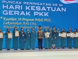 TP PKK Raih Penghargaan Nasional Imunisasi Zero Dose