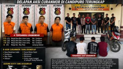 Delapan Aksi Curanmor di Candipuro Terungkap