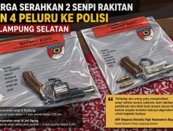 Dua Senpi Rakitan dan Amunisi Diserahkan Warga kepada Polisi di Lampung Selatan