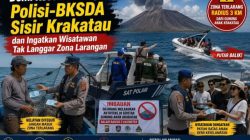 Patroli Kolaborasi Polres Lampung Selatan-BKSDA di Krakatau