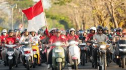 Bupati Pimpin Konvoi Merah Putih di Colliq Pujie