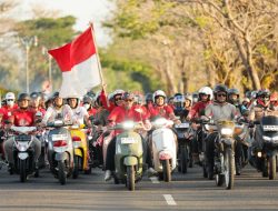 Bupati Pimpin Konvoi Merah Putih di Colliq Pujie