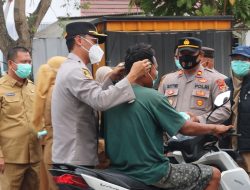 Kapolres Tinjau Dampak Erupsi Gunung Anak Krakatau