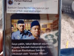 Pungutan Fee Proyek Revitalisasi Sekolah Viral di Media Sosial