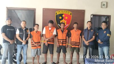 Empat Pria di Natar Ditangkap Polisi